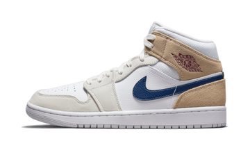 Air Jordan 1 Mid Tan Suede Navy