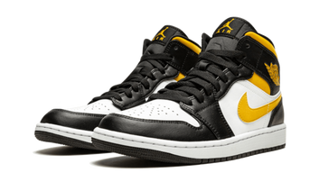 Air Jordan 1 Mid White Pollen Black